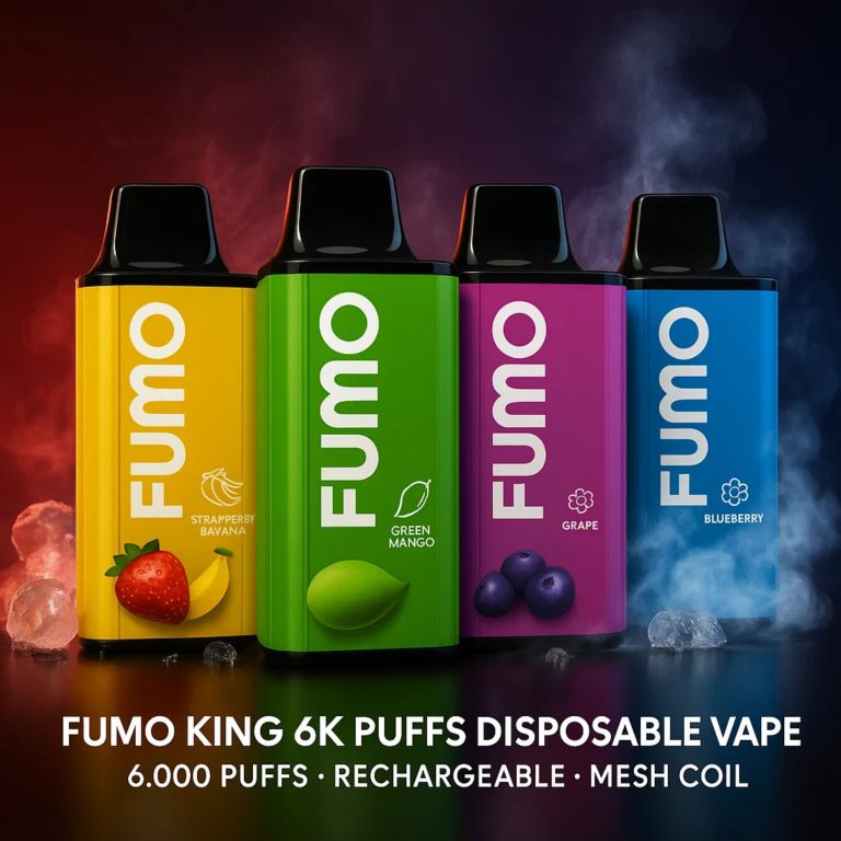 Fumo King 6K Disposable Vape 6,000 Puffs Rechargeable USB-C Battery Mesh Coil Buy in UAE