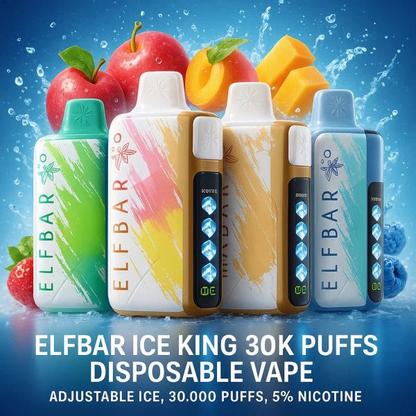 Elfbar Ice King 30k Puffs Disposable Vape 850mAh USB-C Adjustable Ice Dubai UAE